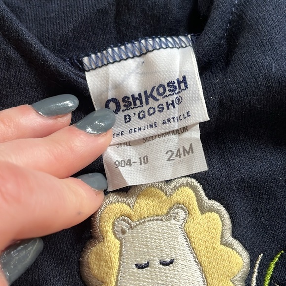 Vintage Oshkosh “jungle jeep” knit overalls 24 months - Picture 3 of 3